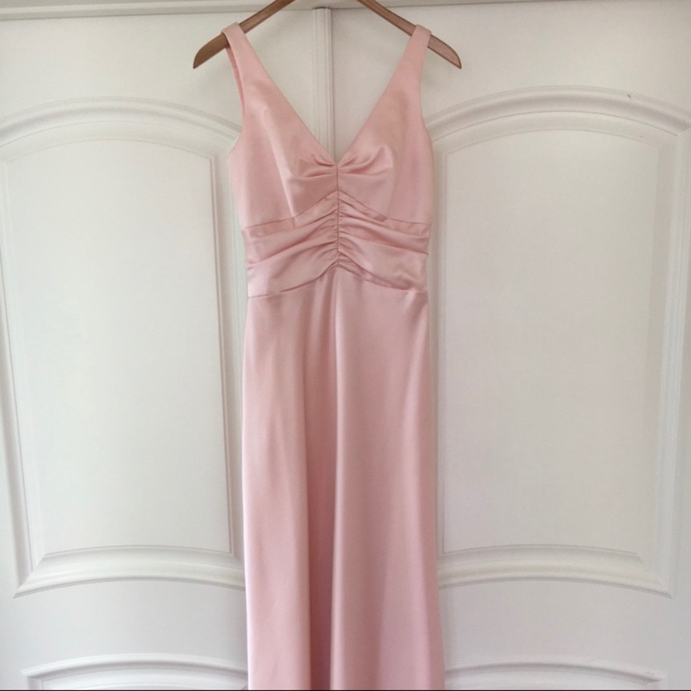 V-neck, A-line Formal Dress Wedding Gown